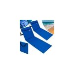 2x matelas de plage bleu 158 x 56 x 45, 5cm tapis de plage avec dossier et sangle