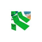 2x matelas de plage vert 158 x 56 x 45, 5 cm avec dossier