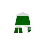 2x parois lat�rales pour tonnelle capri verte 3x3m