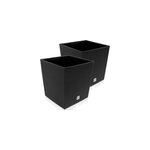 2x pots à fleurs 35l anthracite polyrotin avec poignées 2x pots à fleurs 35l anthracite polyrotin avec poignées