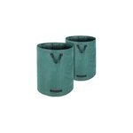 2x sacs de dchets de jardin vert 280 l, charge max 50 kg et 3 poignes par sac