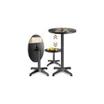 2x table de bar pliable ronde 60cm r�glable en hauteur 70 - 115cm