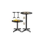 2x table haute ronde 60cm r�glable en hauteur 70 - 115cm
