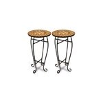 2x table mosaique gu�ridon gernika terracotta �62cm