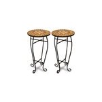 2x table mosaique gu�ridon gernika terracotta �62cm