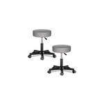2x tabouret à roulettes gris pivotable 360° réglable 2x tabouret à roulettes gris pivotable 360° réglable