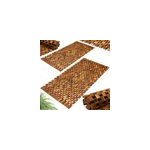 2x tapis de bain 80x50cm en bois d'acacia certifi fsc ;