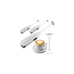 3 x batteurs �lectriques mousseur de lait vinaigrettes blancs en neige