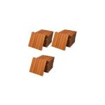 33x caillebotis en bois pour terrasse - dalle de 30x30cm