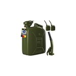 3x jerricans bidons mtal 5l avec bec verseur transport stockage eau et liquides