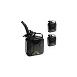 3x jerrican essence en m�tal noir 5l avec bec verseur