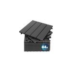 44x dalle en composite anthracite 30x30 cm clipsable