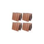 44x dalles de terrasse en bois composite wpc classique terracotta 30x30cm jardin