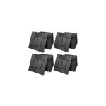 44x dalles de terrasse en bois composite wpc mosa�que anthracite 30x30cm jardin