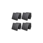 44x dalles de terrasse en wpc classique anthracite - 30x30cm