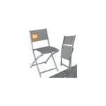 4x chaises de jardin grises 46x52x80cm pliables