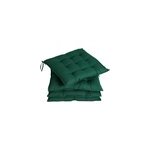 4x coussins vert pour chaise galette 41cm