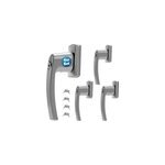 4x poignes de porte argentes avec cls inclus