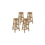 4x tabouret de bar 76 cm en bois d'acacia 4x tabouret de bar 76 cm en bois d'acacia