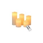 5 bougies led en cire avec télécommande