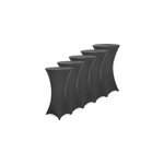 5x housse de table haute anthracite � �60cm �lastique