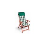 6x coussin pour chaise vanamo vert / blanc avec appuie - tte