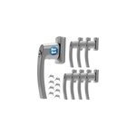 8x poign�es de porte argent�es avec cl�s inclus