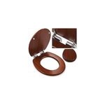 Abattant lunette cuvette de toilette wc couvercle frein de chute bois