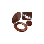 Abattant lunette cuvette de toilette wc couvercle frein de chute bois