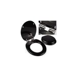 Abattant lunette cuvette de toilette wc couvercle frein de chute noir
