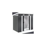 Abri de jardin anthracite en mtal 196x122x182cm
