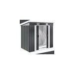 Abri de jardin anthracite en m�tal 196x122x182cm