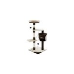 Arbre  chat beige brun 3 plateformes avec griffoir