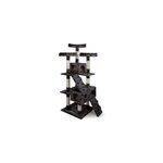 Arbre � chat avec griffoir 175cm - gris motif pattes