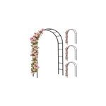 Arche de roses, set de 4, noir 240x37x140cm