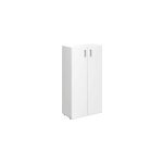Armoire avec 2 portes - rangement meuble �tag�re - 115, 5 cm blanc 2 tablettes