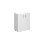 Armoire avec 2 portes - rangement meuble �tag�re - 77cm blanc - 1 tablette