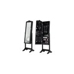 Armoire � bijoux moderne avec miroir et tiroirs noir rangement accessoires