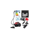 Aspirateur sans sac - 900w - green edition eco power - multicyclone - rouge