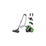 Aspirateur sans sac vert max 900 watts brosse 2 en 1