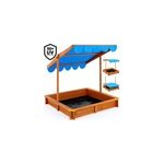 Bac � sable deluxe 120x120 cm avec toit et b�che de sol