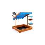 Bac � sable deluxe 120x120cm - marquise hauteur r�glable - tapis de sol