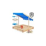 Bac � sable enfants 120x120cm marquise bleu toit hauteur r�glable et inclinable