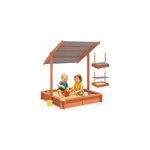 Bac  sable sami 120x120cm en bois toit protection uv50 +