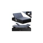 Bain de soleil en poly rotin noir / anthracite 200x115x33cm