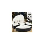 Bain de soleil rond �~ 230 cm noir