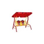 Balancelle pour enfants jardin - avec auvent - rouge motifs coccinelle  ; beetle ;  ;  ;