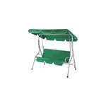 Balancelle de jardin terrasse 3 personnes, structure en acier, max 250 kg, vert