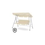 Balancelle de jardin terrasse balcon 3 personnes 180x115x155cm beige imperm�able
