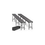 Banc de bi�re, lot de 2, anthracite, plastique 180cm